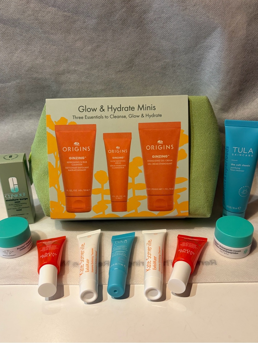 NEW 12 piece Luxury Clean Beauty Skincare Set Origins, Kate Somerville, Tula, ++